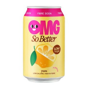 Carbonated soft drink OMG Yuzu, 330 ml